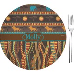 African Lions & Elephants 8" Glass Appetizer / Dessert Plates - Single or Set (Personalized)