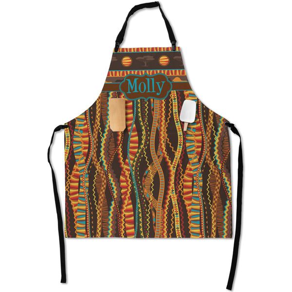 Custom African Lions & Elephants Apron With Pockets w/ Name or Text