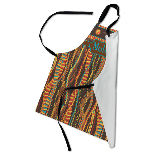 African Lions & Elephants Apron - Folded