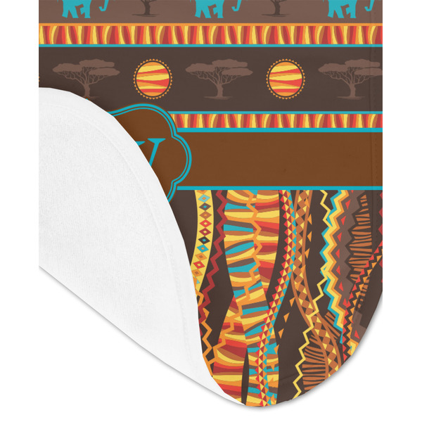 African Lions & Elephants Baby Bib - AFT detail