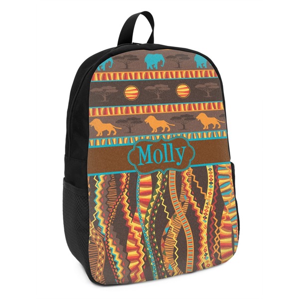 Custom African Lions & Elephants Kids Backpack (Personalized)