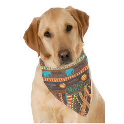 African Lions & Elephants Dog Bandana Scarf w/ Name or Text