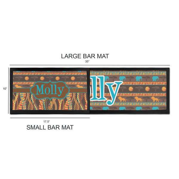 African Lions & Elephants Bar Mats - Sizing Chart