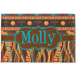 African Lions & Elephants Woven Mat (Personalized)