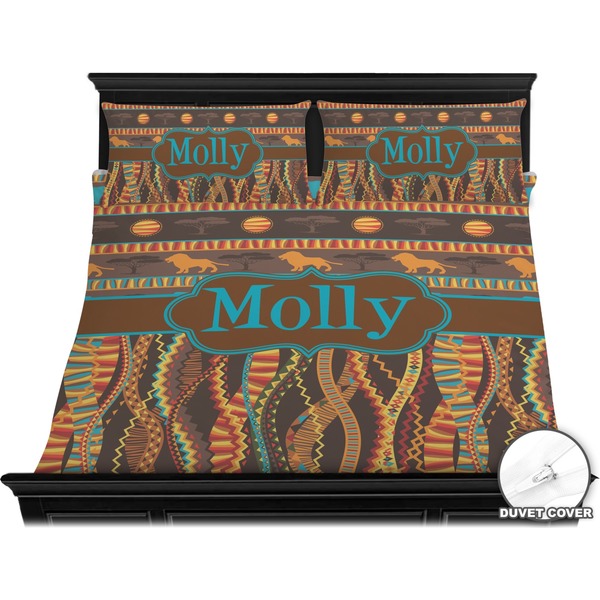 African Lions & Elephants Bedding Set (King) - Duvet