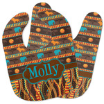 African Lions & Elephants Baby Bib w/ Name or Text