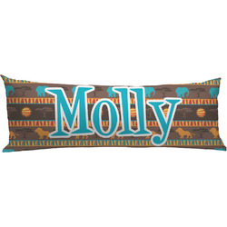 African Lions & Elephants Body Pillow Case (Personalized)