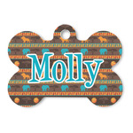 African Lions & Elephants Bone Shaped Dog ID Tag (Personalized)