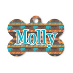 African Lions & Elephants Bone Shaped Dog ID Tag - Small (Personalized)