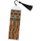 African Lions & Elephants Bookmark with tassel - Flat
