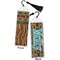 African Lions & Elephants Bookmark with tassel - Front and Back