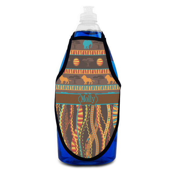 African Lions & Elephants Bottle Apron - Soap - FRONT