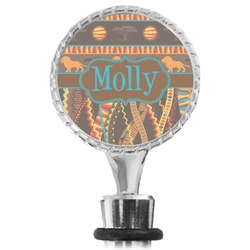 African Lions & Elephants Wine Bottle Stopper (Personalized)