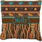 African Lions & Elephants Faux-Linen Throw Pillow (Personalized)