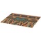 African Lions & Elephants Burlap Placemat (Angle View)