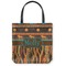 African Lions & Elephants Canvas Tote Bag - Small - 13"x13" (Personalized)