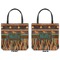 African Lions & Elephants Canvas Tote - Front and Back