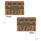 African Lions & Elephants Car Flag - 11" x 8" - Front & Back View