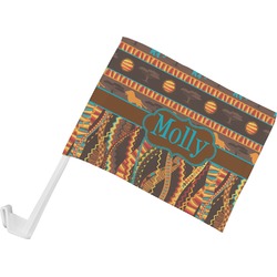 African Lions & Elephants Car Flag - Small w/ Name or Text