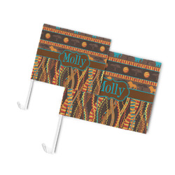 African Lions & Elephants Car Flag (Personalized)
