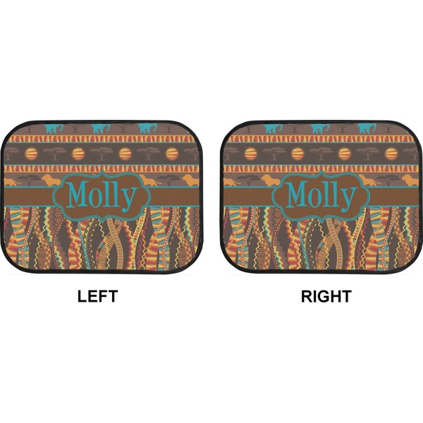 African Lions & Elephants Car Floor Mats (Back Seat) (Approval)