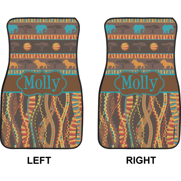 African Lions & Elephants Car Mat Front - Approval