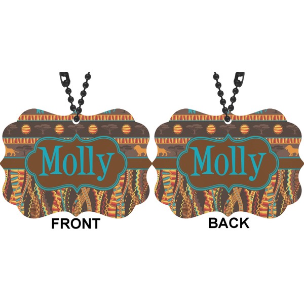 African Lions & Elephants Car Ornament (Approval)