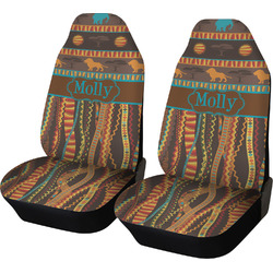 African Lions & Elephants Car Seat Covers (Set of Two) (Personalized)