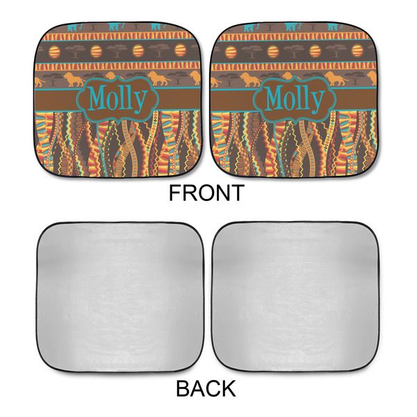 African Lions & Elephants Car Sun Shades - APPROVAL