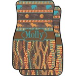 African Lions & Elephants Car Floor Mats (Front Seat) (Personalized)