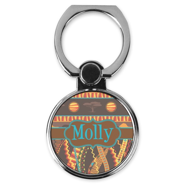 Custom African Lions & Elephants Cell Phone Ring Stand & Holder (Personalized)