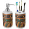 African Lions & Elephants Ceramic Bathroom Accessories Set (Personalized)