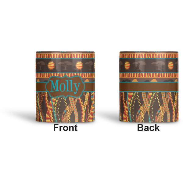 African Lions & Elephants Ceramic Pen Holder - Apvl