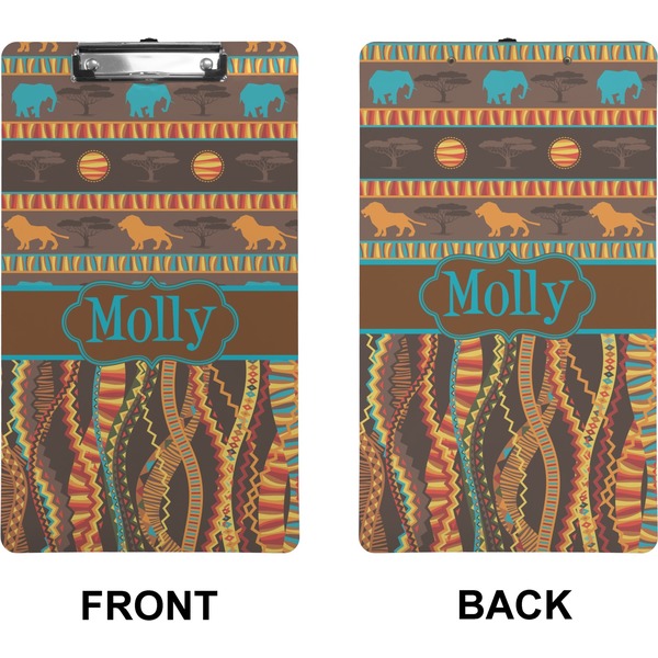 African Lions & Elephants Clipboard (Legal) (Front + Back)