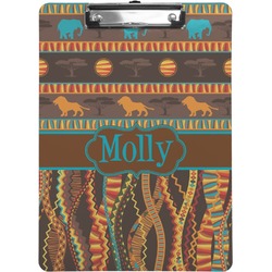 African Lions & Elephants Clipboard (Personalized)