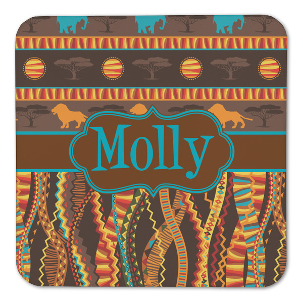 African Lions & Elephants Coaster Set - FRONT (one)