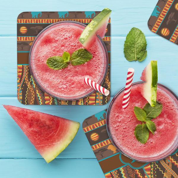 African Lions & Elephants Coaster Set - LIFESTYLE