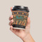 African Lions & Elephants Coffee Cup Sleeve - LIFESTYLE