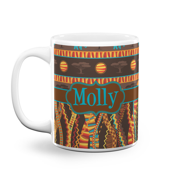 Custom African Lions & Elephants Coffee Mug (Personalized)