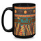 African Lions & Elephants Coffee Mug - 15 oz - Black