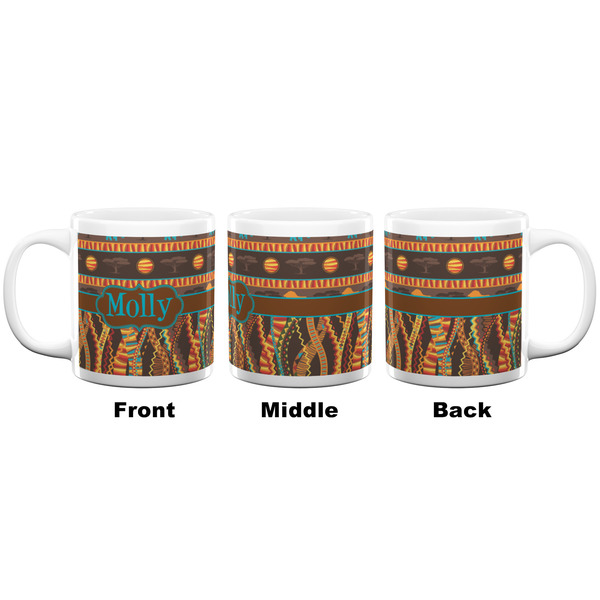 African Lions & Elephants Coffee Mug - 20 oz - White APPROVAL