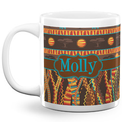 African Lions & Elephants 20 Oz Coffee Mug - White (Personalized)