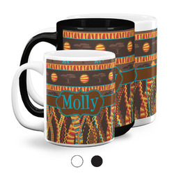 African Lions & Elephants Coffee Mug (Personalized)
