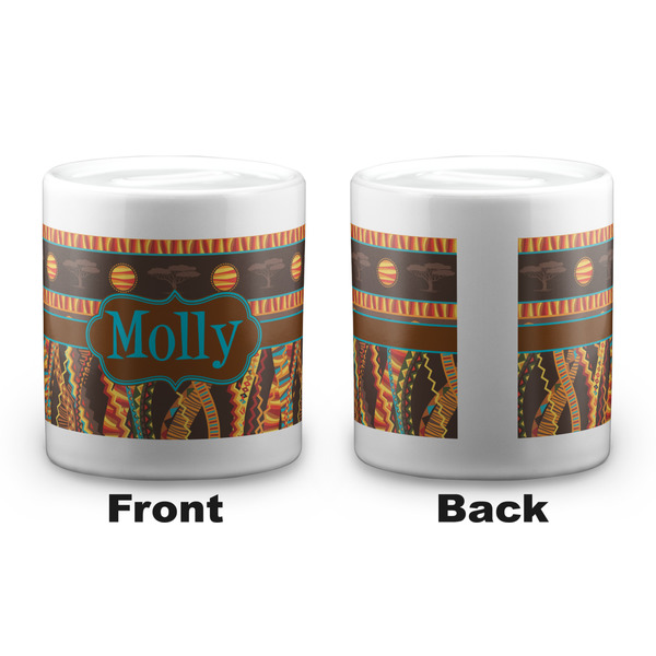 African Lions & Elephants Coin Bank - Apvl