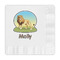 African Lions & Elephants Embossed Decorative Napkins (Personalized)