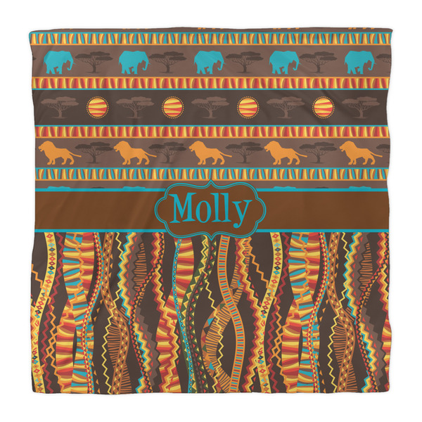 African Lions & Elephants Comforter - Queen - Front