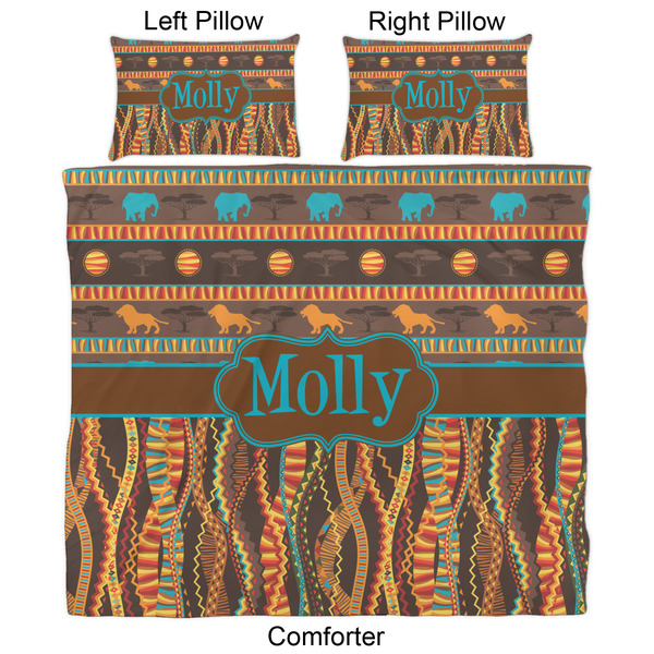 African Lions & Elephants Comforter Set - King - Approval