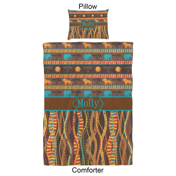 African Lions & Elephants Comforter Set - Twin XL - Approval