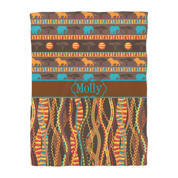 African Lions & Elephants Comforter - Twin - Front