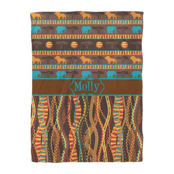 African Lions & Elephants Comforter - Twin XL - Front